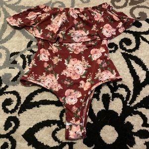 Off the shoulder body suit